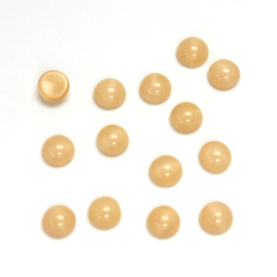 Glass Medium Dome Cabochon - Round 05MM MOONSTONE BEIGE