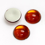 Plastic Flat Back Foiled Cabochon - Round 16MM SMOKE TOPAZ