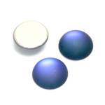 Glass Medium Dome Foiled Cabochon - Coated Round 15MM MATTE VULCANO