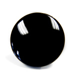 Glass Low Dome Buff Top Cabochon - Round 35MM JET