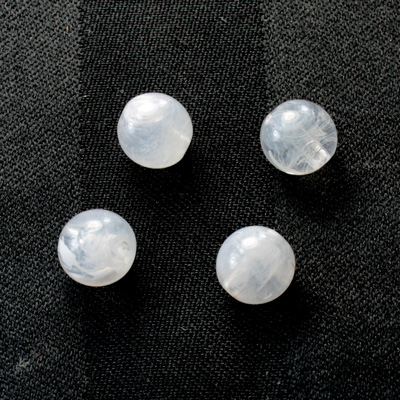 Plastic Bead - Smooth Round 10MM CRYSTAL QUARTZ