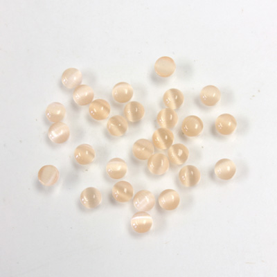 Fiber-Optic Cabochon - Round 03MM CAT'S EYE PEACH