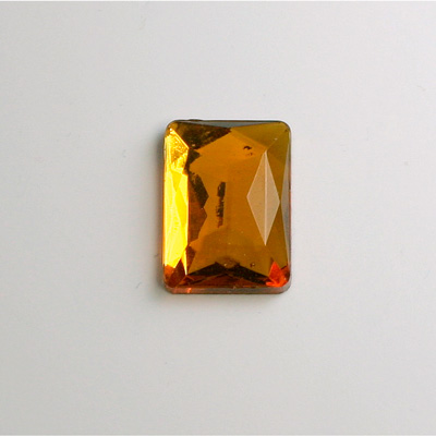 Glass Flat Back Foiled Rauten Rose - Cushion 18x13MM TOPAZ