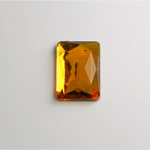 Glass Flat Back Foiled Rauten Rose - Cushion 18x13MM TOPAZ