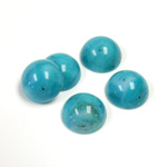 Plastic Flat Back Cabochon - Round 12MM TURQ STRATA LCV49