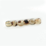 Plastic  Bead - Mixed Color Smooth Barrel Round 07MM WHITE TORTOISE