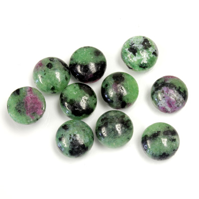 Gemstone Cabochon - Round 08MM ZOISITE RUBY