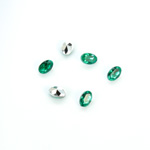 Plastic Point Back Foiled Stone - Oval 06x4MM EMERALD