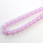 Czech Pressed Glass Bead - Smooth Round 06MM COATED LAVENDER AMETHYST