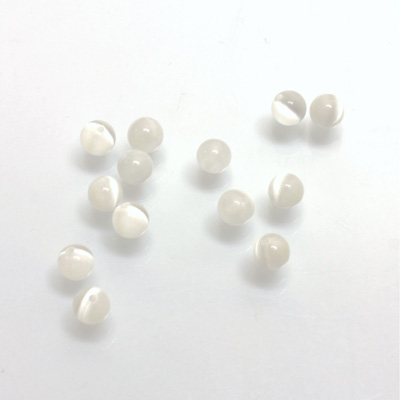 Fiber-Optic 1-Hole Ball - 04MM CAT'S EYE WHITE