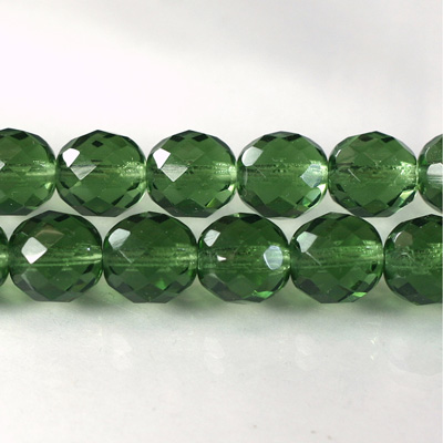 Czech Glass Fire Polish Bead - Round 10MM TURMALINE