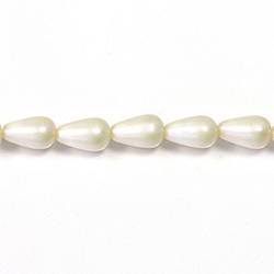 Czech Glass Pearl Bead - Pear 12x7MM FRESHWATER PEARL