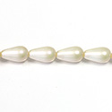 Czech Glass Pearl Bead - Pear 15x8MM FRESHWATER PEARL