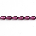 Czech Glass Pearl Bead - Pear 09x6MM MATTE AMETHYST