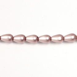 Czech Glass Pearl Bead - Pear 09x6MM MATTE LAVENDER