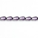 Czech Glass Pearl Bead - Pear 09x6MM MATTE WISTERIA