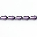 Czech Glass Pearl Bead - Pear 12x7MM MATTE WISTERIA