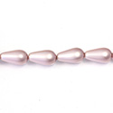 Czech Glass Pearl Bead - Pear 15x8MM MATTE LAVENDER