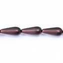 Czech Glass Pearl Bead - Pear 20x9MM MATTE CHOCOLATE