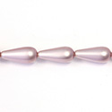 Czech Glass Pearl Bead - Pear 20x9MM MATTE LAVENDER