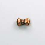 Metalized Plastic Faceted Bead - Bowtie 11x7MM ANT COPPER