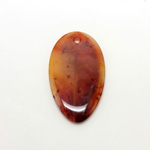 Plastic Pendant - Mixed Color Smooth Pear 41x24MM CORNELIAN AGATE