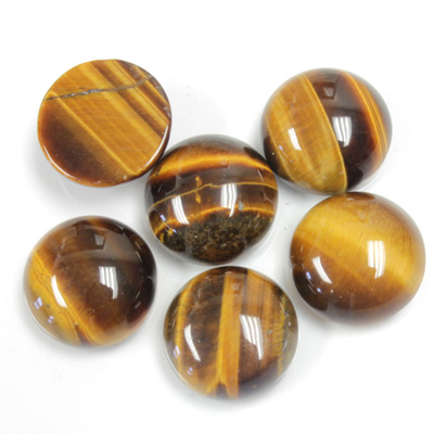 Gemstone Cabochon - Round 13MM TIGEREYE