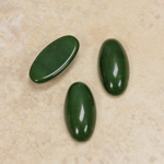 Glass Medium Dome Cabochon - Oval 18x9MM FOREST GREEN