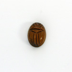 Gemstone Flat Back Carved Scarab 14x10MM TIGEREYE