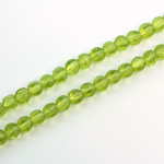 Czech Pressed Glass Bead - Melon Ribbed Round 5MM OLIVINE