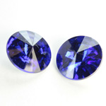 Plastic Point Back Foiled Rivoli 18MM SAPPHIRE