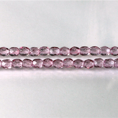 Czech Glass Fire Polish Bead - Round 04MM CRANBERRY