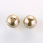 Czech Glass Pearl 1-Hole Ball - 14MM LT BROWN 70418