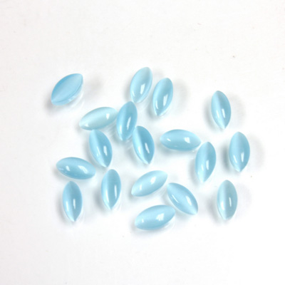 Fiber-Optic Cabochon - Navette 06x3MM CAT'S EYE AQUA