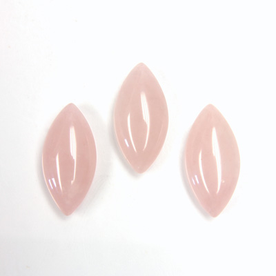 Gemstone Cabochon - Navette 20x10MM ROSE QUARTZ