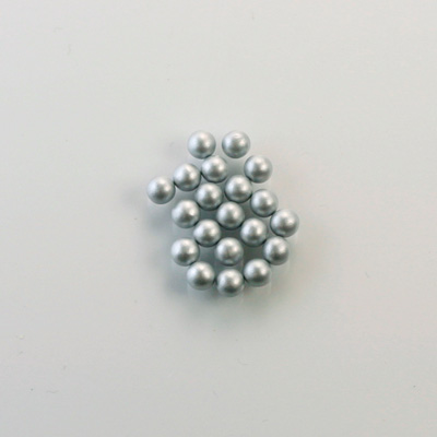 Czech Glass Pearl No-Hole Ball - 2MM LT GREY 70483