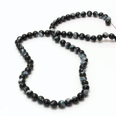 Shell Bead - Smooth Round 06MM BLACK TAHITI PEARL