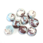Synthetic Cabochon - Round 09MM Matrix SX07 BROWN-TURQUOISE