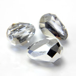 Preciosa Crystal Bead - Pear 12x8MM COMET ARGENT LIGHT HALF