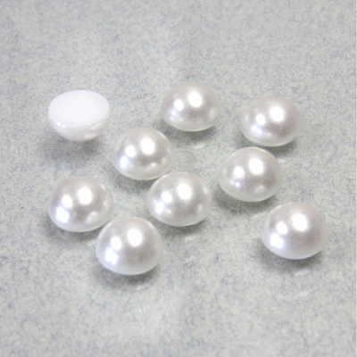 Preciosa Crystal Nacre Pearl Cabochon - Round 10MM WHITE