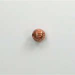 Metalized Plastic Bead - Ribbed Round Melon 06MM COPPER