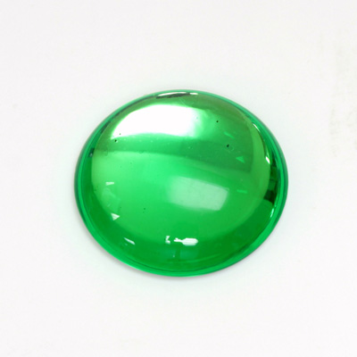 Plastic Flat Back Foiled Cabochon - Round 25MM PERIDOT