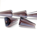 Chinese Cut Crystal Bead - Fancy Cone 16x8MM AMETHYST LUMI COAT