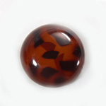 Plastic Flat Back Cabochon - Mixed Color Round 30MM TOKYO TORTOISE