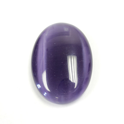 Fiber-Optic Cabochon - Oval 30x22MM CAT'S EYE TANZANITE