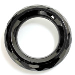 Plastic Faceted Ring 49MM JET