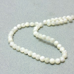 Shell Bead - Smooth Round 06MM WHITE TROCHUS