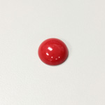 Plastic Flat Back Opaque Cabochon - Round 13MM RED