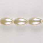 Czech Glass Pearl Bead - Oval 20x13MM WHITE 70401