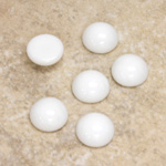 Glass Medium Dome Cabochon - Round 10MM CHALKWHITE